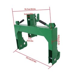 3-Point Quick Hitch For Category 1 & 2 Tractors With 2″ Receiver Hitch 3000LBS