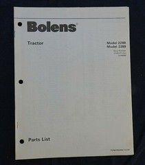 1979-1980 BOLENS MODEL 2288 & 2289 LAWN & GARDEN TRACTOR PARTS CATALOG MANUAL