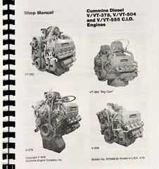 Cummins Diesel V/Vt-378 504 555 Cid Engines Service Repair Shop Manual Shop Book