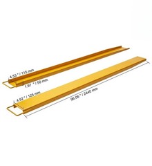 Pallet Fork Extensions,96″ Length 4.5″ Wide, Heavy Duty Carbon Steel Fork Ext.
