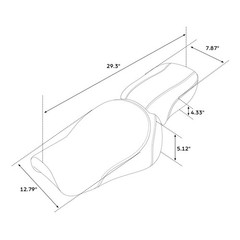 Two-Piece Front Rider Seat Rear Pillow Seat for Sportster Iron 883 2016-2022