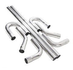 8PC 2.5″SS DIY Custom 45/90/180 Degree+47″Straight Pipe+ Crossover X- Pipe Kit