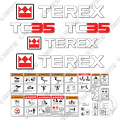 Fits Terex TC35 Decal kit Mini Excavator Decals – 7 YEAR OUTDOOR 3M VINYL!