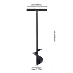 Manual Fence Post Hole Auger Hand Drill Earth Auger Post Hole Digger Garden 7″