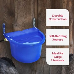 Little Giant FW16BLUE 4 Gal Auto Float Controlled Waterer Livestock Water Trough
