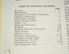 Gehl Digital Readout Scale Operators Owners Manual Original! Issued May 1978