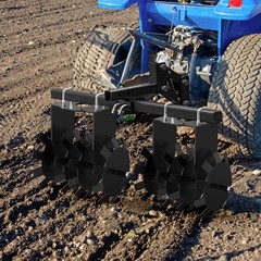 2 PCS Heavy-Duty Steel Disc Plow Harrow for ATV/UTV Manual Implement 2″ Receiver