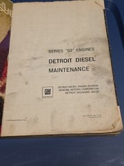 Detroit Diesel Engines Series 53 Service Maintenance Manual 1969 Missing Cover