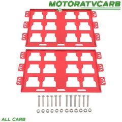 ALL-CARB 2 Pack 100 Lbs Mounting Plate with Powder Coat, Full Plate Red