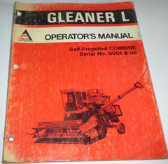 Allis Chalmers Gleaner L Combine Operators Manual 10-75 (s/n 9001 & up) ORIGINAL
