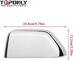 1 Pair Tow Mirror Chrome Cover Cap | for 2017-2024 Ford Super Duty F250 F350 F45