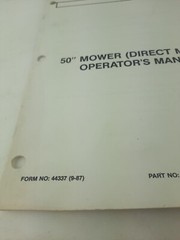Gravely 50″ Mower Direct Mount Mower Operator’s Manual