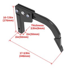 For ATV UTV Hitch Mounted Ripper Middle Buster Plow 18″ Shank with 2″ Receiver