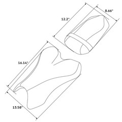 Black Blue Driver Rider Passenger Seat Fits for Yamaha YZF R1 2004 2005 2006