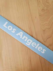 Los Angeles decals stickers vinyl (2) PAIR Gloss WHITE 8″ FAST USA