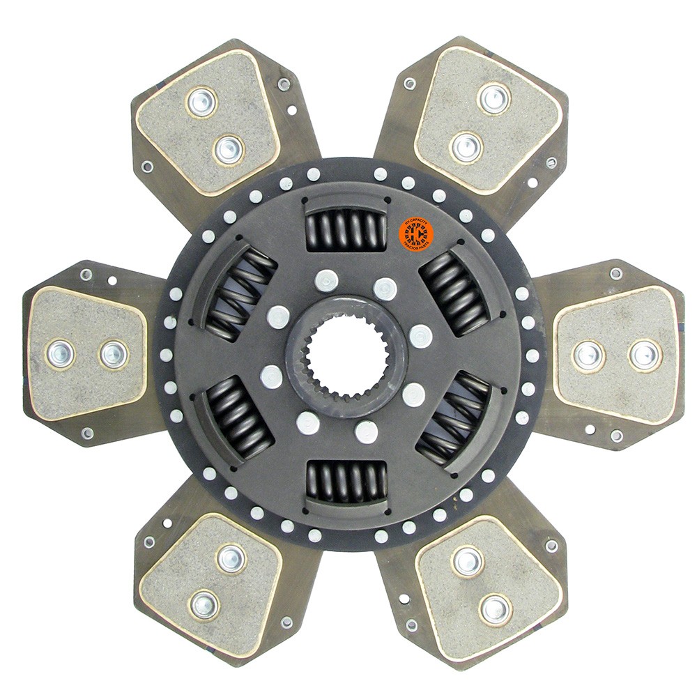 12-1/4″ Transmission Disc, 6 Pad, w/ 1-9/16″ 24 Spline Hub Fits Deutz