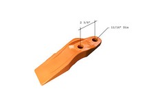 Cat Skid Steer Bucket Unitooth – Set of 10 with hardware – 2 3/8″ Hole Spacing