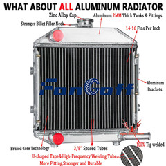 For Ford 1300 Model Compact Aluminum Tractor Radiator #SBA310100211 Fongoff NEW