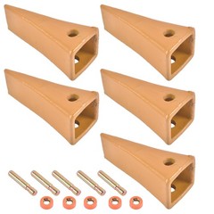5 Pack 1U3202 Bucket Teeth with Pins 8E6208 Retainers 8E6209 Fits J200 Series
