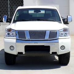 2004-2015 Nissan Armada Titan LED Dual Halo Projector Headlights Pair Chrome