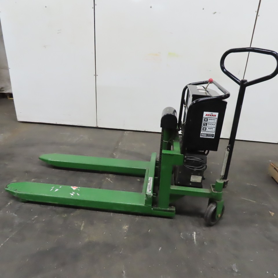 Bishamon LVE-100 2200Lbs. Skid Lift 12V Powered Fork Pallet Truck 30″ Lift