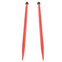 2PCS Red 47″ 3000LBS Hay Bale Spear Quick Attach Spike Fork For Tractors Loaders
