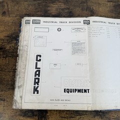 CLARK Model C500-45 Forklift Quick Reference Index Guide Manual Blue Leatherback