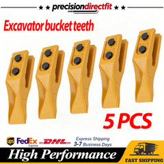 5PCS 6684447 Skid Steer Bucket Unitooth Trenching Bucket Teeth with Hardware US