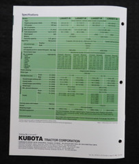 GENUINE 1990-93 KUBOTA L2650DT L2950DT L3450DT L3650DT TRACTOR CATALOG BROCHURE