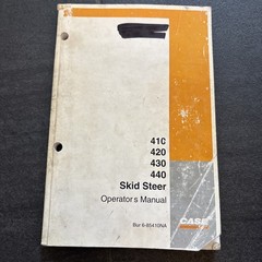 Genuine CASE 410 420 430 440 Skid Steer Maintenance Operator Manual