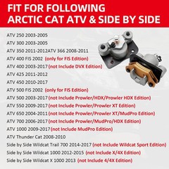 Front Left Right Brake Calipers W/Pads Arctic Cat ATV 250 300 350 400 425 450