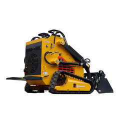 Mini Skid Steer Loader 24HP 3-Pumps Engine Tracked w/ Grapple Attachments Stock