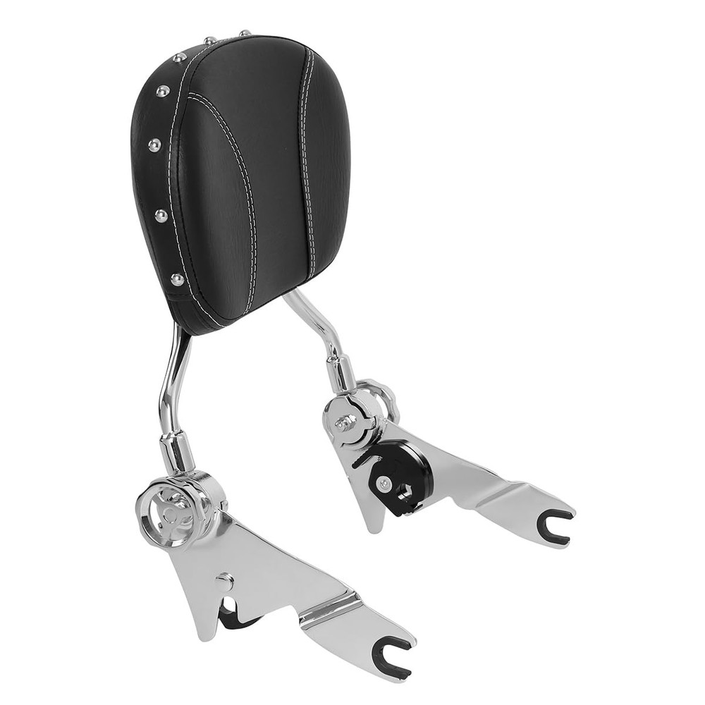 Adjustable Chrome Sissy Bar Backrest with Pad for Touring Models 2009-2025