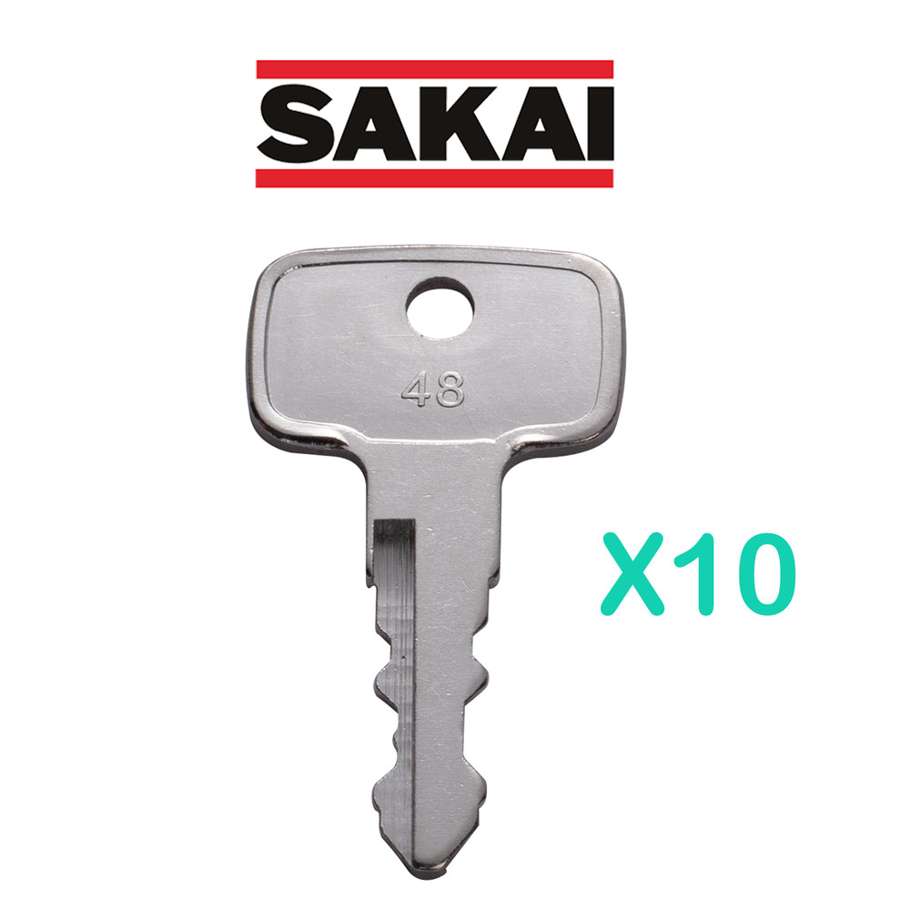 10X Fits Sakai 974 Roller Asphalt Compactor & Compaction Equipment Ignition Keys