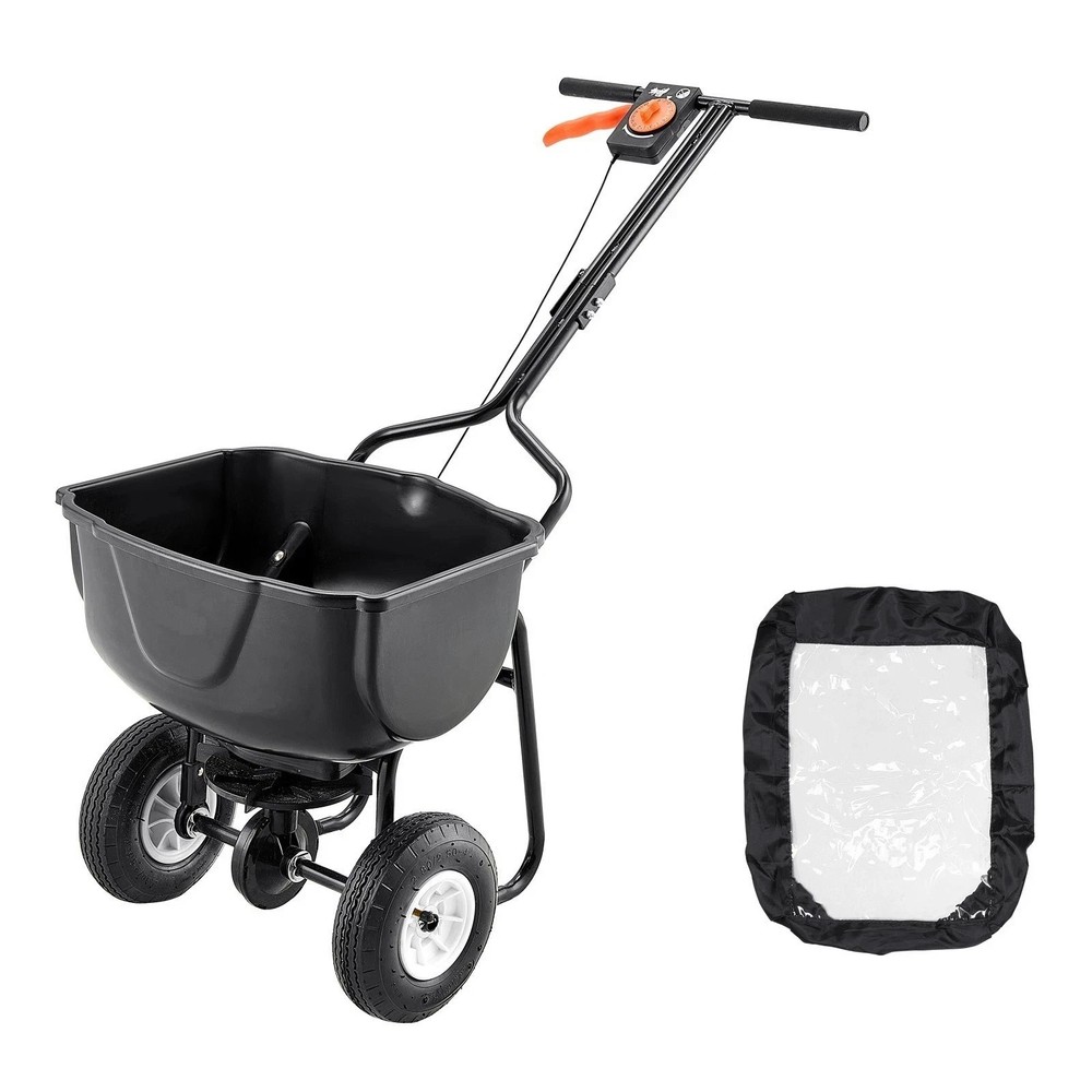 Walk Behind Push Broadcast Spreader 60LBS Capacity 0-9.8ft Spreading Width
