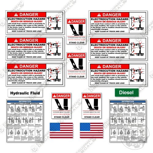 Fits Terex BT4792 Decal Kit Generic Safety Stickers – 7 YEAR OUTDOOR 3M VINYL!