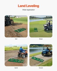 VEVOR Drag Harrow 4 ft Heavy Duty Tow Behind Drag Harrow Driveway Grader Rake