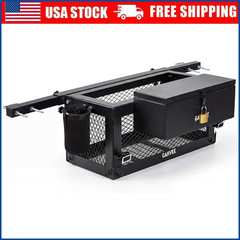 Heavy Duty Tractor Tool Box, Tractor Basket 24”x 10”x 10” Fits Most Tractors