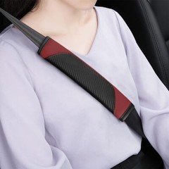 2PCS Car Seat Belt Cover, Carbon Fiber Safety Seatbelt Shoulder Strap Covers