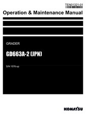 Komatsu GD663A-2 JPN Grader Operators Operation Maintenance Manual SN 1576-up