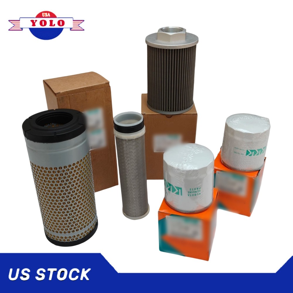 NEW Maintenance Filter Kit For RD411-62210 Kubota KX040-4 Mini Excavator