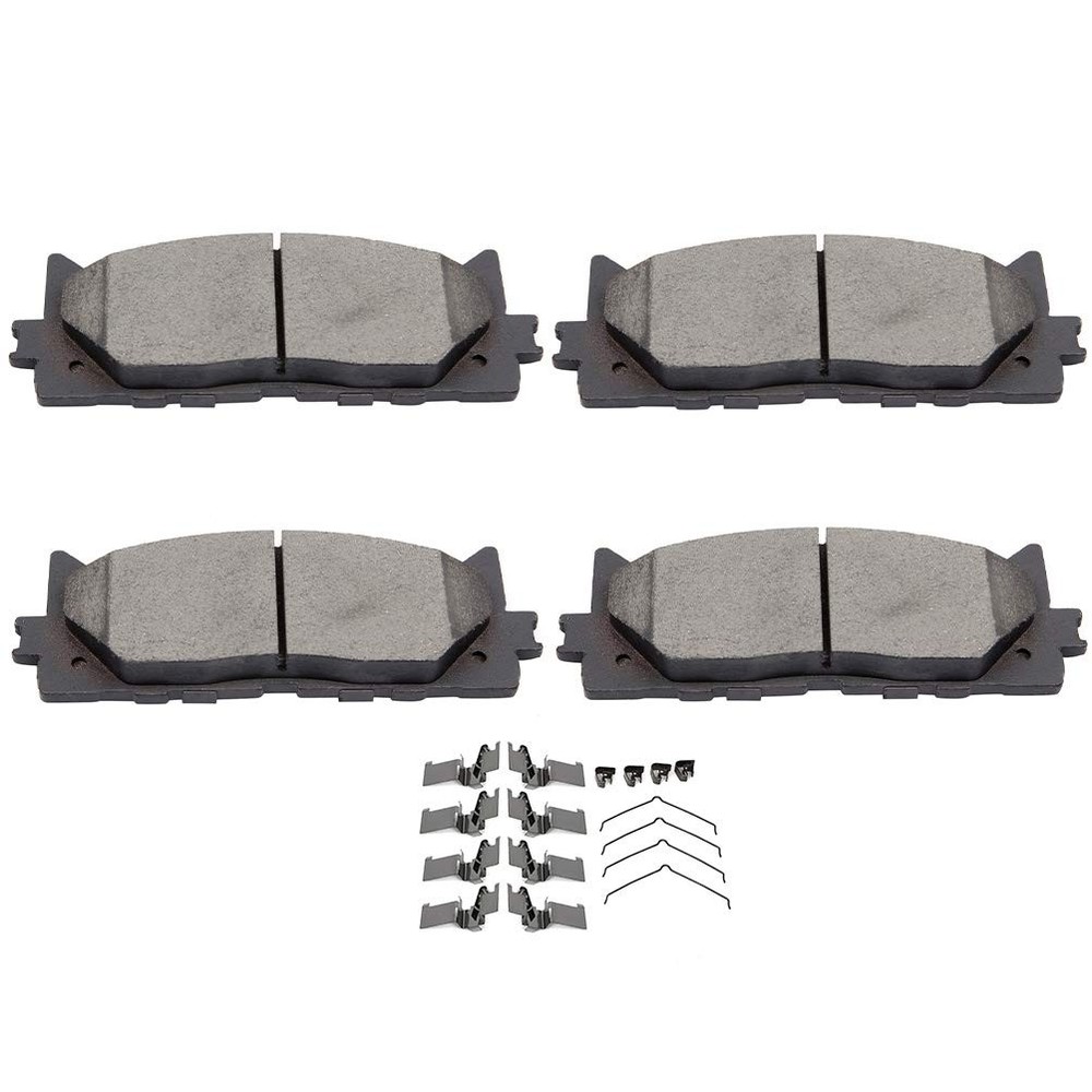 4 Front Ceramic Brake Pads Lexus ES300h ES350 Toyota Avalon Camry 07-18 Hardware