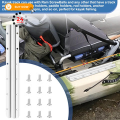 𝟐𝟎𝟐𝟒 𝐔𝐩𝐠𝐫𝐚𝐝𝐞 GTTL175 Kayak Track Rail with Screws 12 Inch, 12 Inch