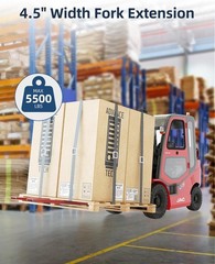 Pallet Fork Extension – 5500 Lbs Capacity,72/84inches Heavy Duty Fork Extensions