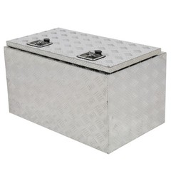 30″ ATV Aluminum Under Body Toolbox 5 Bar Tread Silver