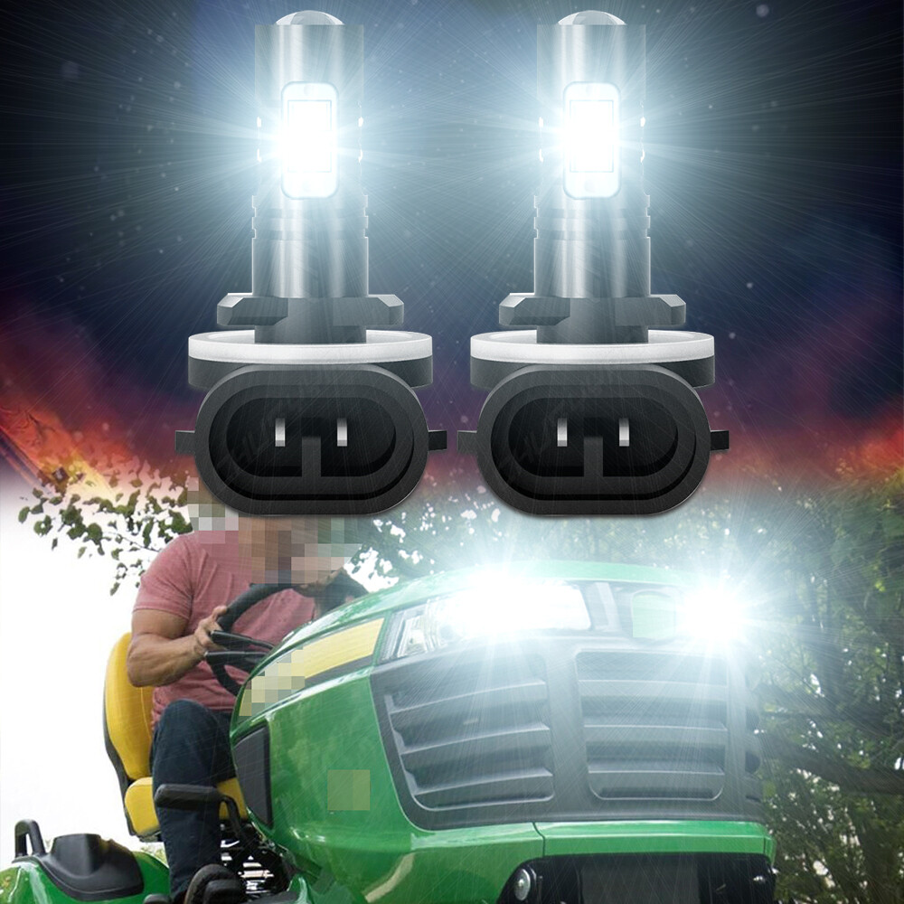 LED Headlight bulbs For Deere X730 X734 X738 X739 X750 X754 X758 AM118013 JD