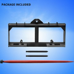 49″ Tractor Hay Spear Skid Steer Loader Quick Attach for Bobcat Tractor 3000 LBS
