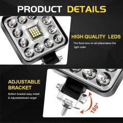 2PCS Square LED WORK LIGHTS Fit CAT Skid loader 259D3 236D3 262D 259D 272D2 XHP