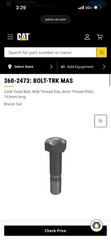 Caterpillar 360-2473 Bolt Track Master Link D11N D11R D11T