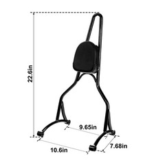 Rear Sissy Bar Passenger Backrest Pad For Harley Sportster XL883 1200 04-22